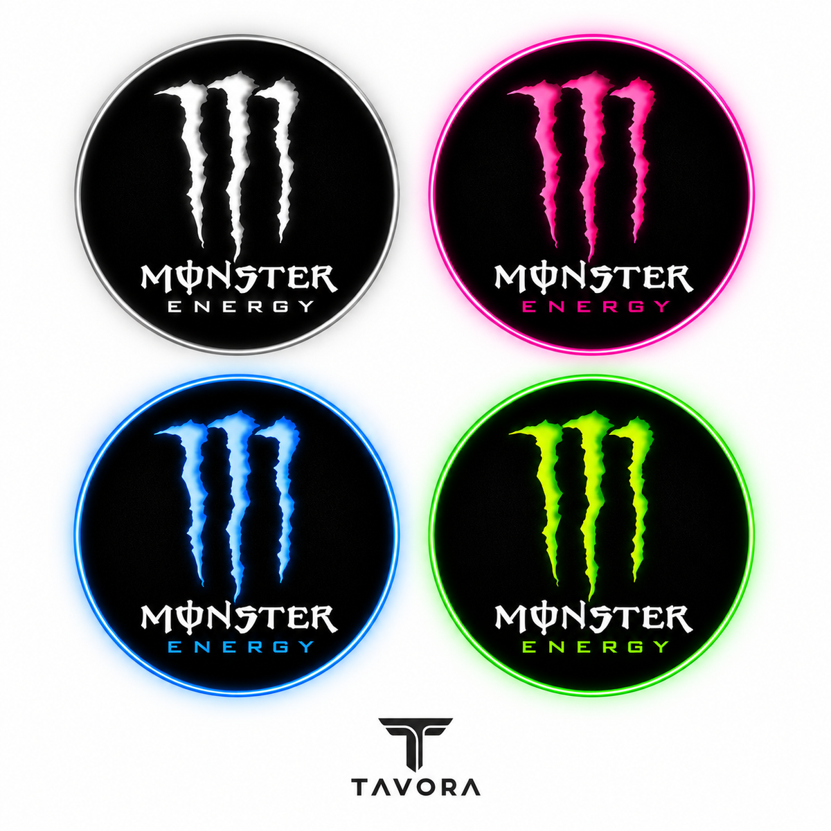 Monster projection colors: White, Pink, Blue and Green