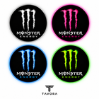 Monster projection colors: White, Pink, Blue and Green