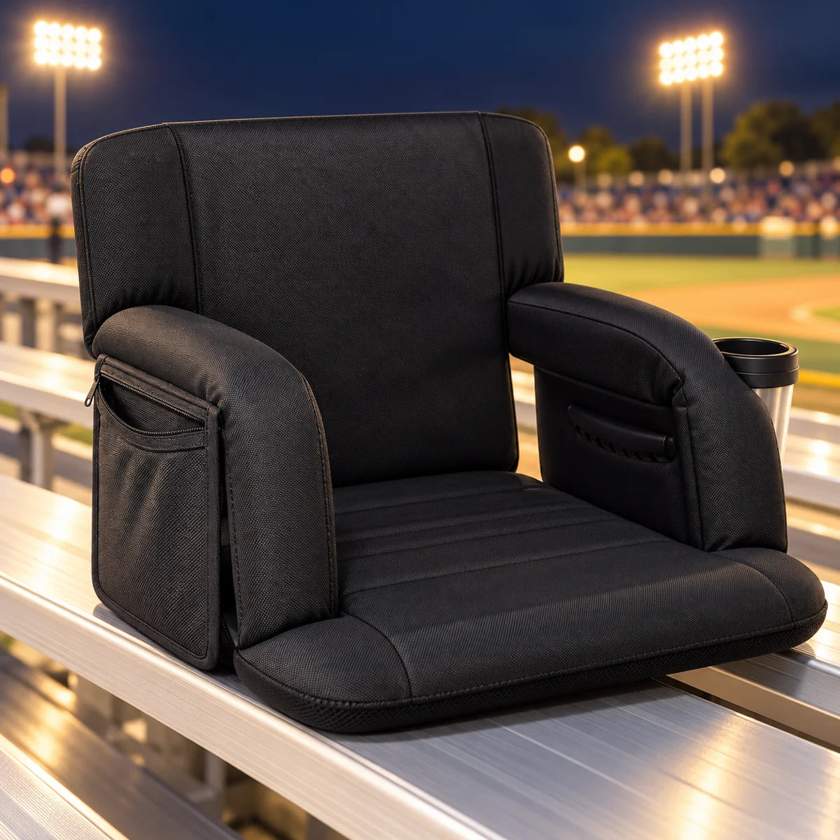 Stay for the night game — illustrative Cheek Heater cushion image